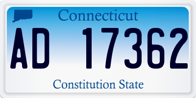 CT license plate AD17362