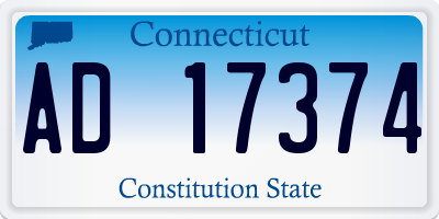 CT license plate AD17374