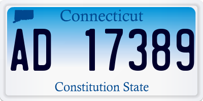 CT license plate AD17389