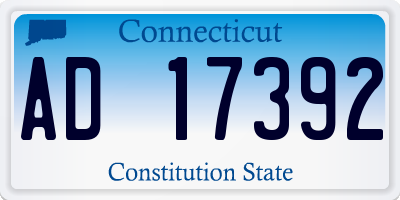 CT license plate AD17392