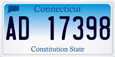 CT license plate AD17398