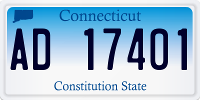 CT license plate AD17401