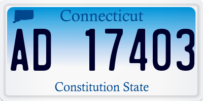 CT license plate AD17403