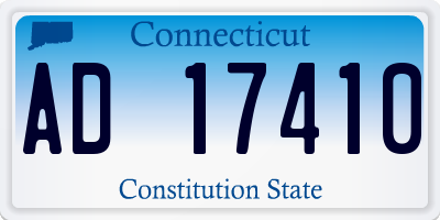 CT license plate AD17410