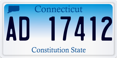 CT license plate AD17412