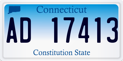 CT license plate AD17413