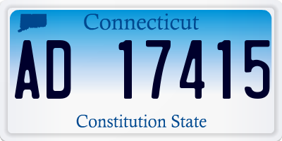 CT license plate AD17415
