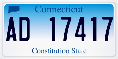 CT license plate AD17417