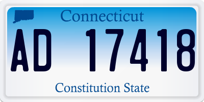 CT license plate AD17418