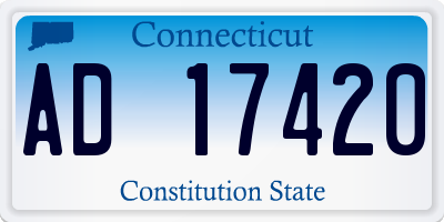 CT license plate AD17420