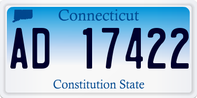 CT license plate AD17422