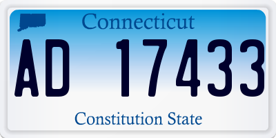 CT license plate AD17433