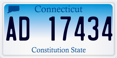 CT license plate AD17434