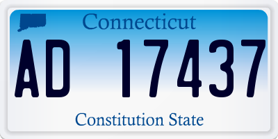 CT license plate AD17437
