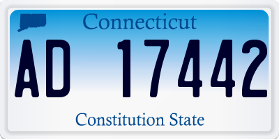 CT license plate AD17442