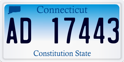 CT license plate AD17443