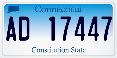 CT license plate AD17447