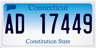 CT license plate AD17449