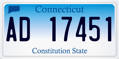 CT license plate AD17451
