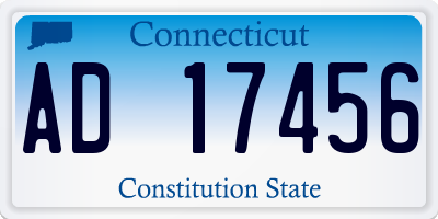 CT license plate AD17456