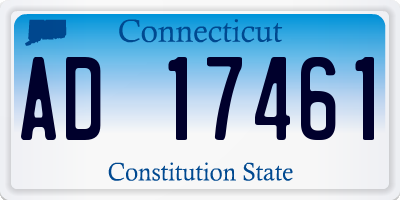 CT license plate AD17461