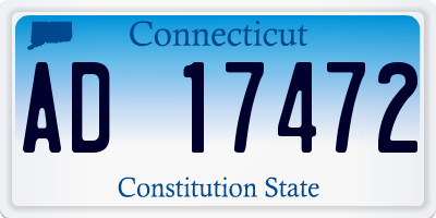 CT license plate AD17472
