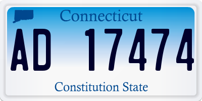 CT license plate AD17474