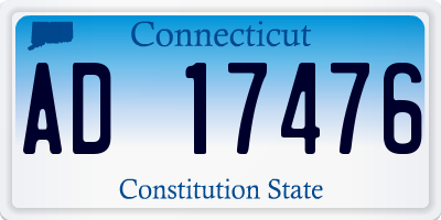 CT license plate AD17476