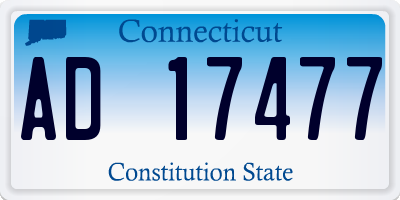 CT license plate AD17477