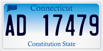 CT license plate AD17479