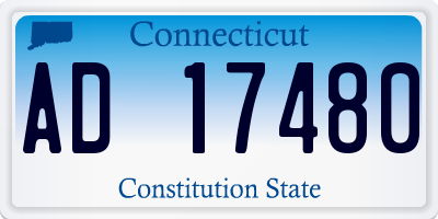 CT license plate AD17480