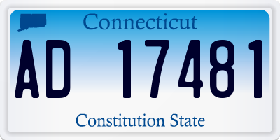 CT license plate AD17481