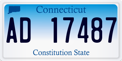 CT license plate AD17487