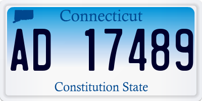 CT license plate AD17489