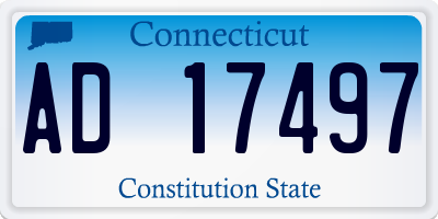 CT license plate AD17497
