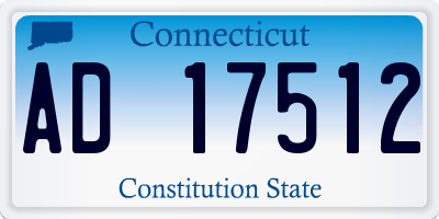 CT license plate AD17512