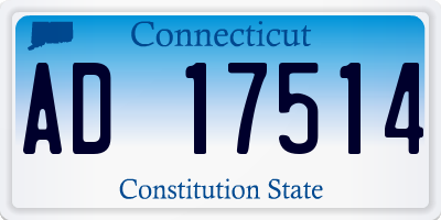 CT license plate AD17514