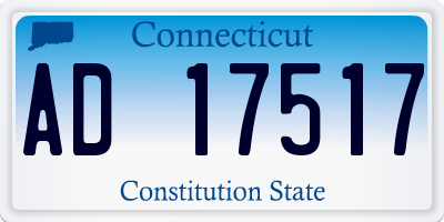 CT license plate AD17517