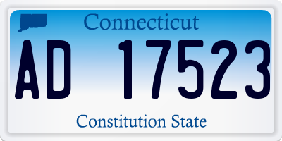 CT license plate AD17523