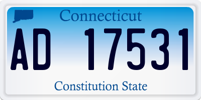 CT license plate AD17531