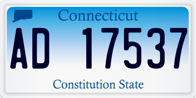 CT license plate AD17537