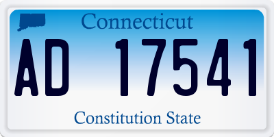 CT license plate AD17541
