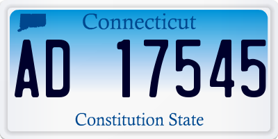 CT license plate AD17545