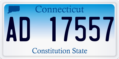 CT license plate AD17557