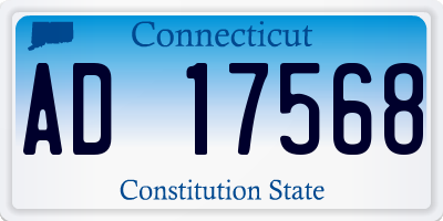 CT license plate AD17568
