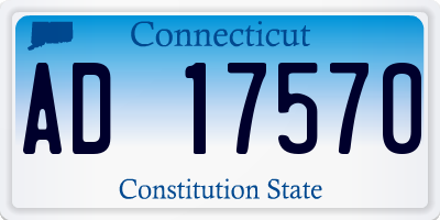 CT license plate AD17570