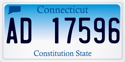 CT license plate AD17596