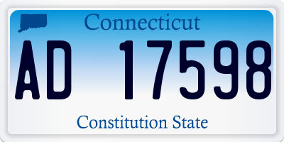 CT license plate AD17598