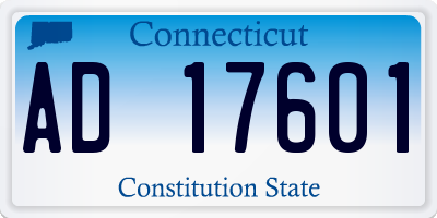 CT license plate AD17601