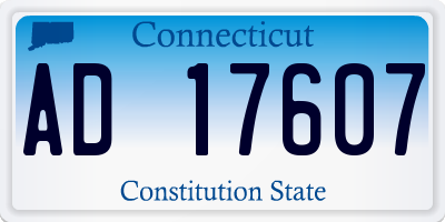 CT license plate AD17607